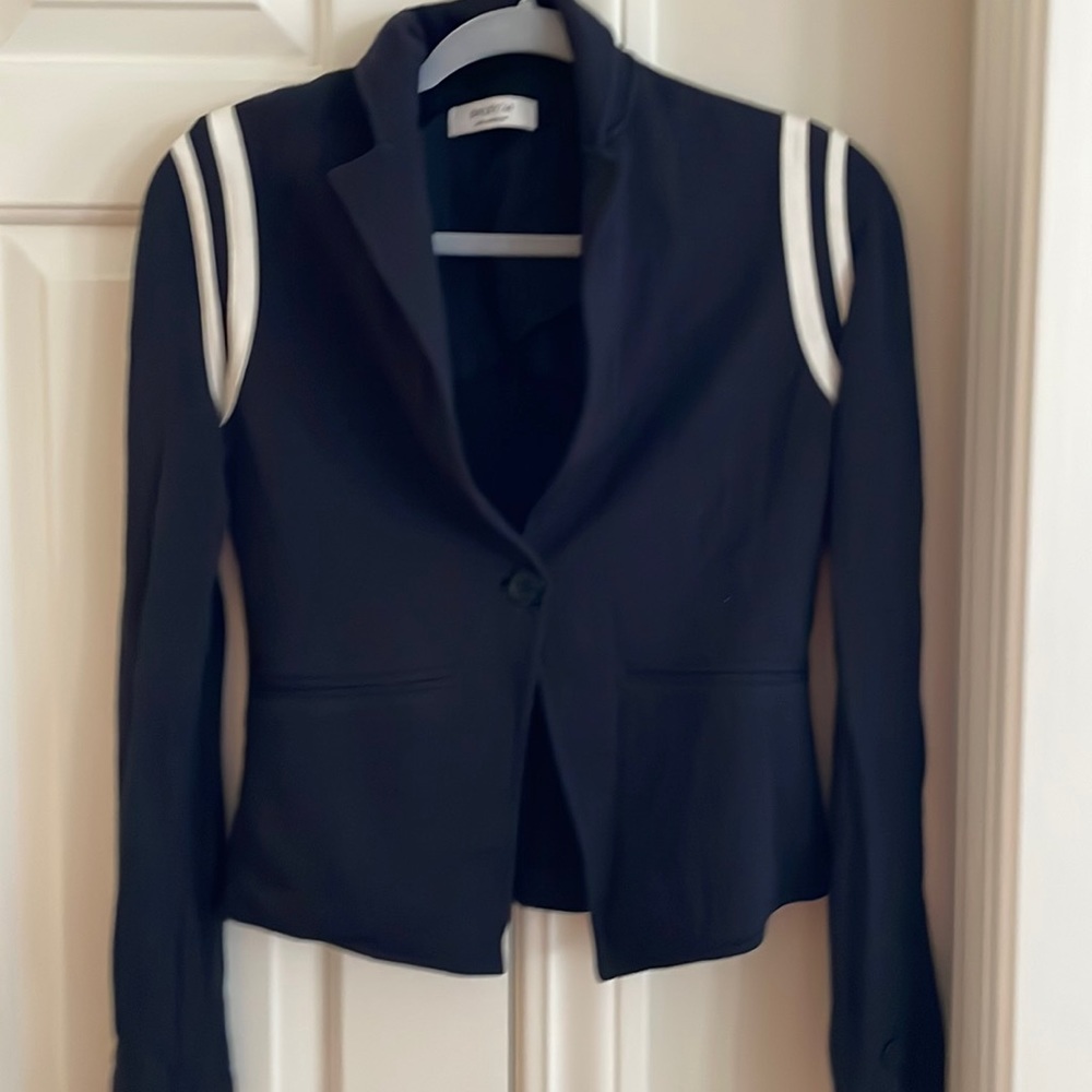 Great blazer.  Soft jersey fabric. Great lines.